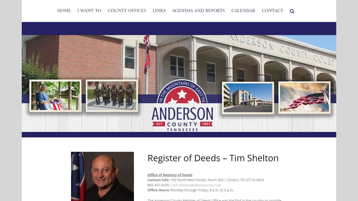 Register of Deeds – Anderson County, Tennessee